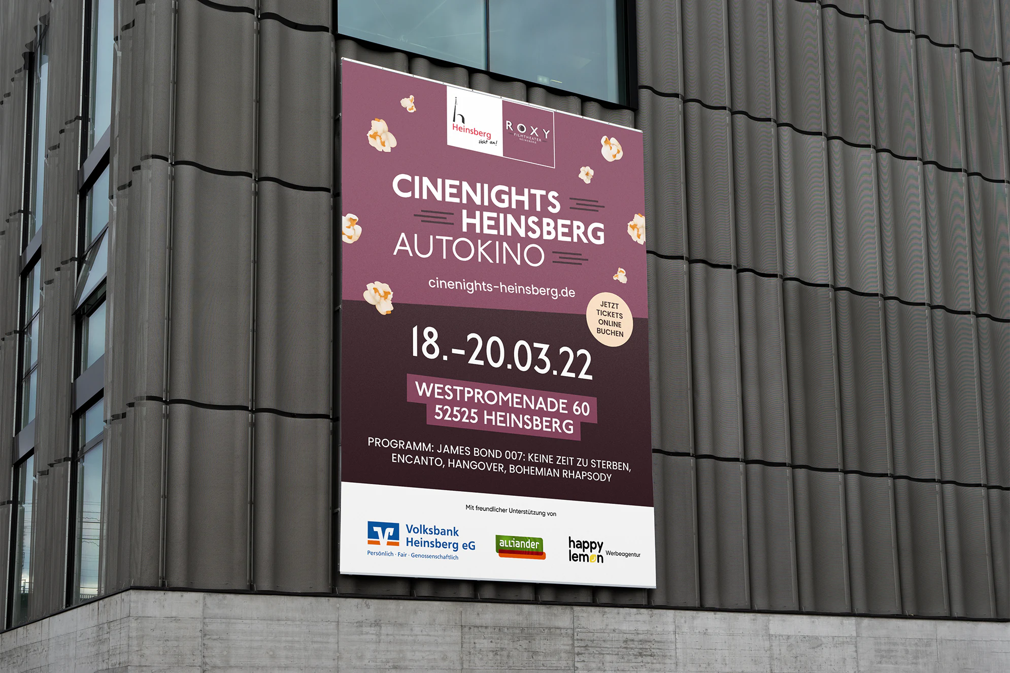 Cinenights Heinsberg Autokino Schild